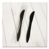 Mediumweight Wrapped Polypropylene Cutlery, Knife, Plastic, Black, 1,000/Carton