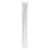 Heavyweight Wrapped Polystyrene Cutlery, Knife, Plastic, White, 1,000/Carton