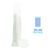 Pet Cold Cup Straw-Slot Lids, Fits 9 Oz Squat/12 Oz Cold Cups, Plastic, Clear, 100/Pack