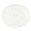 Pet Cold Cup Straw-Slot Lids, Fits 9 Oz Squat/12 Oz Cold Cups, Plastic, Clear, 100/Pack