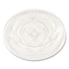 Pet Cold Cup Straw-Slot Lids, Fits 9 Oz Squat/12 Oz Cold Cups, Plastic, Clear, 100/Pack