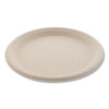Bagasse Pfas-Free Dinnerware, Plate, Sugarcane, 10" Dia, Tan, 500/Carton