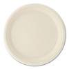 Bagasse Pfas-Free Dinnerware, Plate, Sugarcane, 10" Dia, Tan, 500/Carton