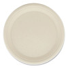 Bagasse Pfas-Free Dinnerware, Plate, Sugarcane, 10" Dia, Tan, 500/Carton