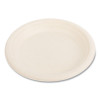 Bagasse Pfas-Free Dinnerware, Plate, Sugarcane, 6" Dia, Tan, 1,000/Carton