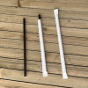 Wrapped Jumbo Paper Straws, 7.75", Paper, Black, 320/Pack, 4 Packs/Carton