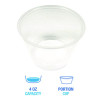 Souffle/Portion Cups, 4 Oz, Plastic, Translucent, 2,500/Carton