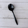 Mediumweight Polypropylene Cutlery, Soup Spoon, Plastic, Black, 1,000/Carton