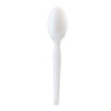 Heavyweight Wrapped Polystyrene Cutlery, Soup Spoon, Plastic, White, 1,000/Carton