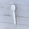 Heavyweight Wrapped Polystyrene Cutlery, Soup Spoon, Plastic, White, 1,000/Carton