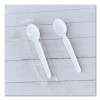 Heavyweight Wrapped Polystyrene Cutlery, Soup Spoon, Plastic, White, 1,000/Carton