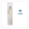 Mediumweight Wrapped Polypropylene Cutlery, Spoon, 5.31", Plastic, White, 1,000/Carton