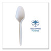 Heavyweight Wrapped Polystyrene Cutlery, Spoon, Plastic, White, 1,000/Carton