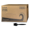 Mediumweight Polypropylene Cutlery, Spork, Plastic, Black, 1,000/Carton