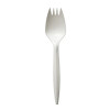 Mediumweight Polypropylene Cutlery, Spork, Plastic, White, 1000/Carton