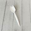 Mediumweight Polypropylene Cutlery, Spork, Plastic, White, 1000/Carton