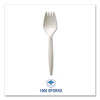 Mediumweight Polypropylene Cutlery, Spork, Plastic, White, 1000/Carton