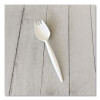 Mediumweight Polypropylene Cutlery, Spork, Plastic, White, 1000/Carton