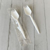 Mediumweight Wrapped Polypropylene Cutlery, Spork, Plastic, White, 1000/Carton