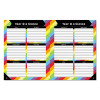 Teachers Planner, Weekly/Monthly, 7 Classes, Balloon Artwork, Multicolor Cover, 10.88 x 8.38 Sheets, 12-Month (July To June)