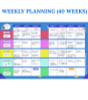 Teacher Planners, Weekly/Monthly, 7 Classes, We Stick Together, Multicolor Cover, 11 x 8.5 Sheets, 12-Month (July To June)