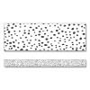 Straight Borders, Dotted, 3" x 3 Ft, Black/White, 12/Pack