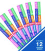 Straight Borders, 12-Piece Set, Motivational: Positive Words, 3" x 3 Ft, Multicolor