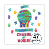 Motivational Bulletin Board Sets, 47-Piece Set, One World, 24.7" x 20", Multicolor