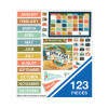 Calendar Bulletin Board Sets, 123-Piece Set, Let's Explore, 23" x 13", Multicolor