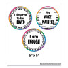 Motivational Bulletin Board Sets, Affirmation Station, 13.8" x 16", Multicolor, 32/Set