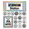 Motivational Bulletin Board Sets, Affirmation Station, 13.8" x 16", Multicolor, 32/Set