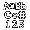 Ez Letter Combo Packs, 4" Tall, White Characters, Black Background, 219 Pieces