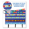Border Storage Pocket Chart, 41" x 24.5", Blue/Clear