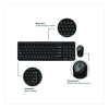 Pro Wireless Keyboard And Optical Mouse Combo, 2.4 Ghz Frequency, Black