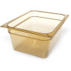 Storplus High Heat Food Pan, 8.7 Qt, 10.38 x 12.75 x 6, Amber, Plastic