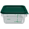 Squares Polycarbonate Food Storage Container, 2 Qt,  7.13 x 7.13 x  3.8, Clear, Plastic