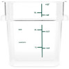 Squares Polycarbonate Food Storage Container, 4 Qt, 7.13 x 7.13 x 7.29, Clear, Plastic