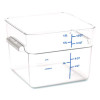 Squares Polycarbonate Food Storage Container, 12 Qt, 11.13 x 11.13 x 8.25, Clear, Plastic