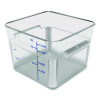 Squares Polycarbonate Food Storage Container, 12 Qt, 11.13 x 11.13 x 8.25, Clear, Plastic