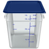 Squares Polycarbonate Food Storage Container, 18 Qt, 11 13 x 11.13 x 12.58, Clear, Plastic