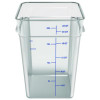 Squares Polycarbonate Food Storage Container, 22 Qt, 11 13 x 11.13 x 15.72, Clear, Plastic