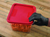 Squares Food Storage Container Lid, 9 x 9 x 0.63, Red, Plastic