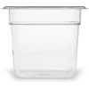 Storplus Polycarbonate Food Pan, 2.5 Qt, 6.38 x 6.75 x 6, Clear, Plastic