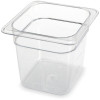 Storplus Polycarbonate Food Pan, 2.5 Qt, 6.38 x 6.75 x 6, Clear, Plastic