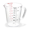 Commercial Measuring Cup, 0.5 Gal, Plastic, Clear