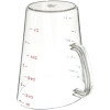 Commercial Measuring Cup, 1 Gal, Plastic, Clear