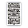 Press-On Vinyl Self-Adhesive Numbers And Uppercase Letters, 0.5" Tall, Black Characters, 201/Pack