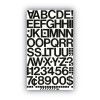 Press-On Vinyl Self-Adhesive Numbers And Uppercase Letters, 1" Tall, Black Characters, 88/Pack