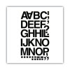 Press-On Vinyl Self-Adhesive Numbers And Uppercase Letters, 1.5" Tall, Black Characters, 37 Pieces