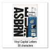 Press-On Vinyl Self-Adhesive Uppercase Letters, 4" Tall, Black Characters, 58/Pack